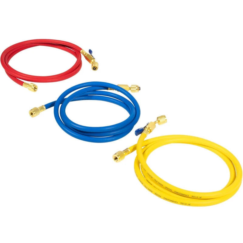 29986 Plus II 1/4" Hose w/ Compact Ball Valve End Refrigerant Charging Hose 72"