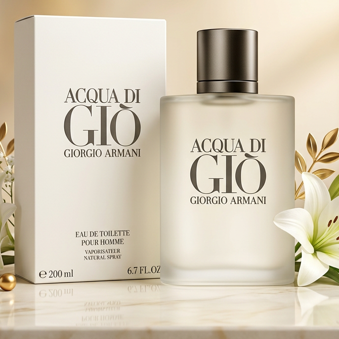 Giorgio Armani Acqua Di Gio 200 ml / 6.7 oz EDT Perfume Men New