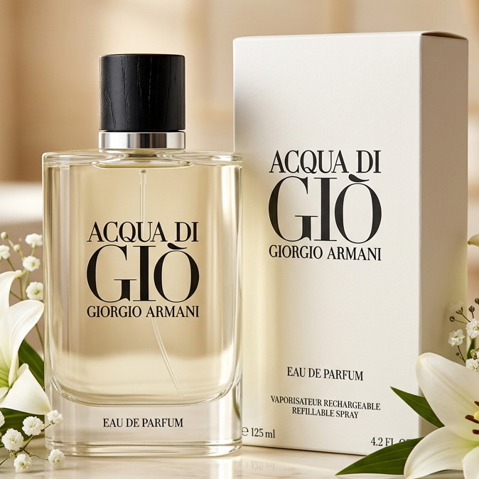 ACQUA DI GIO * Giorgio Armani 4.2 oz / 125 ml EDP Men Cologne Refillable