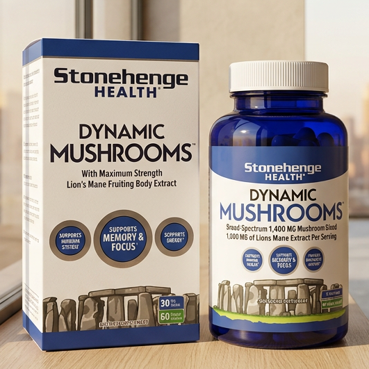 Dynamic Mushroom 60 Veggie Caps – Stonehenge Health Supplement