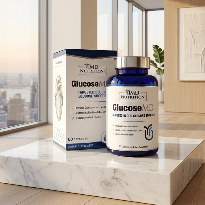 1MD Nutrition GlucoseMD - Blood Sugar Support Supplement 60 Capsules
