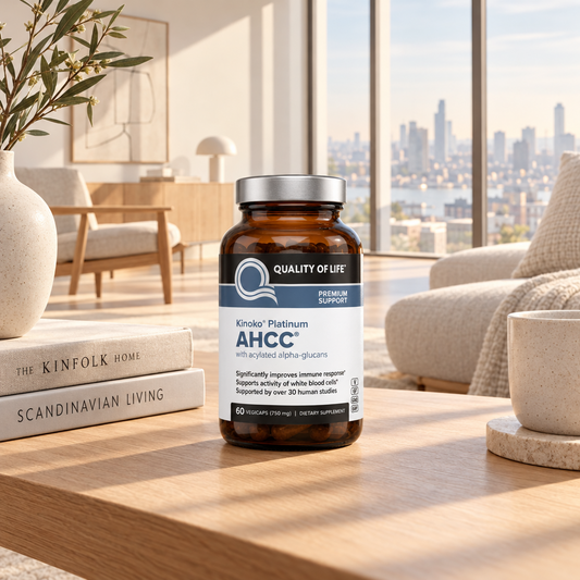 Kinoko Platinum AHCC, Immune Support, 750 mg, 60 capsules