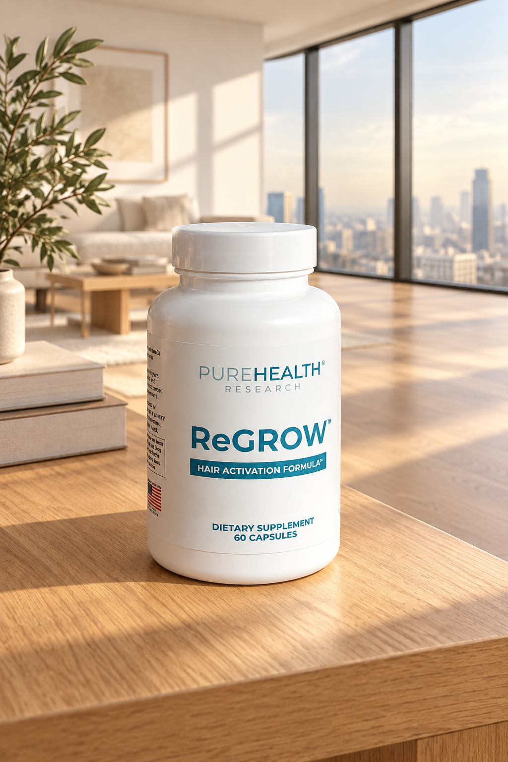 ReGrow Hair Growth Vitamins with Biotin, Hair Supplement by PureHealth Research