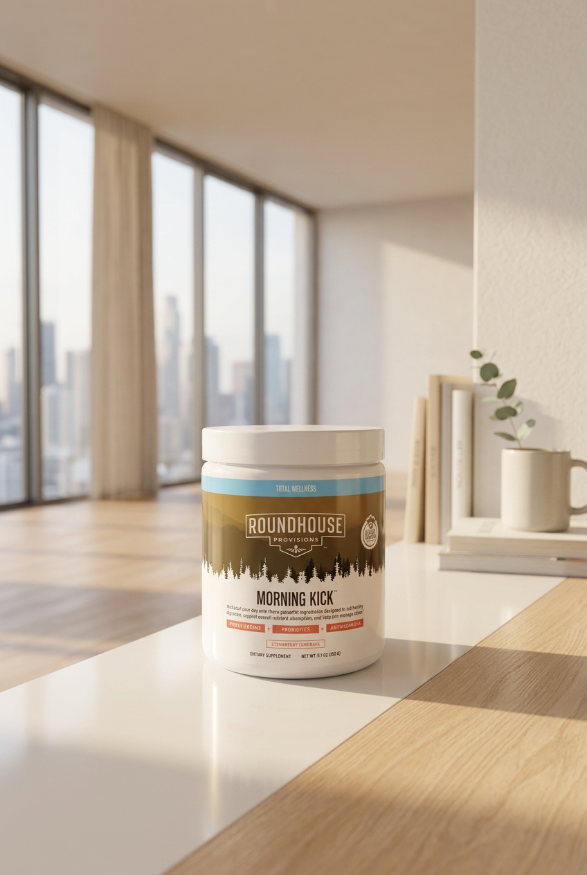 Total Wellness Roundhouse Provisions Strawberry Lemonade Morning Kick Drink Mix