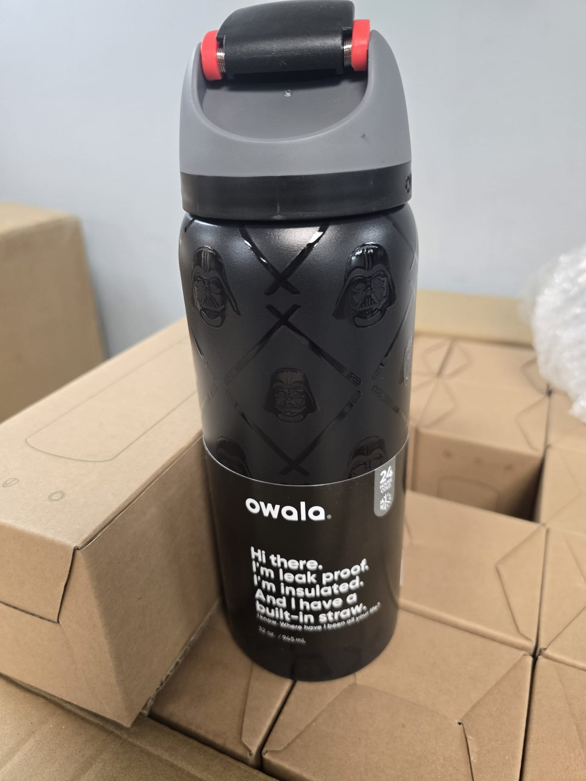 Star Wars Owala Special Edition 32oz FreeSip Insulated Steel Water Bottle Darth
