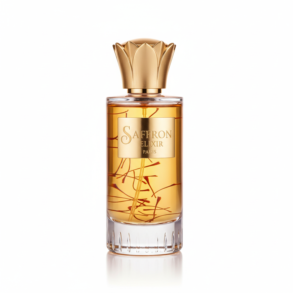 Golden Saffron luxury perfume bottle
