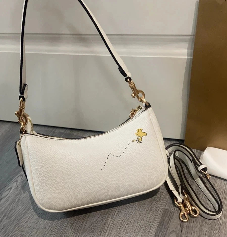 COACH x PEANUTS Teri Shoulder Bag Snoopy Chalk Multi CBJ76 Outlet