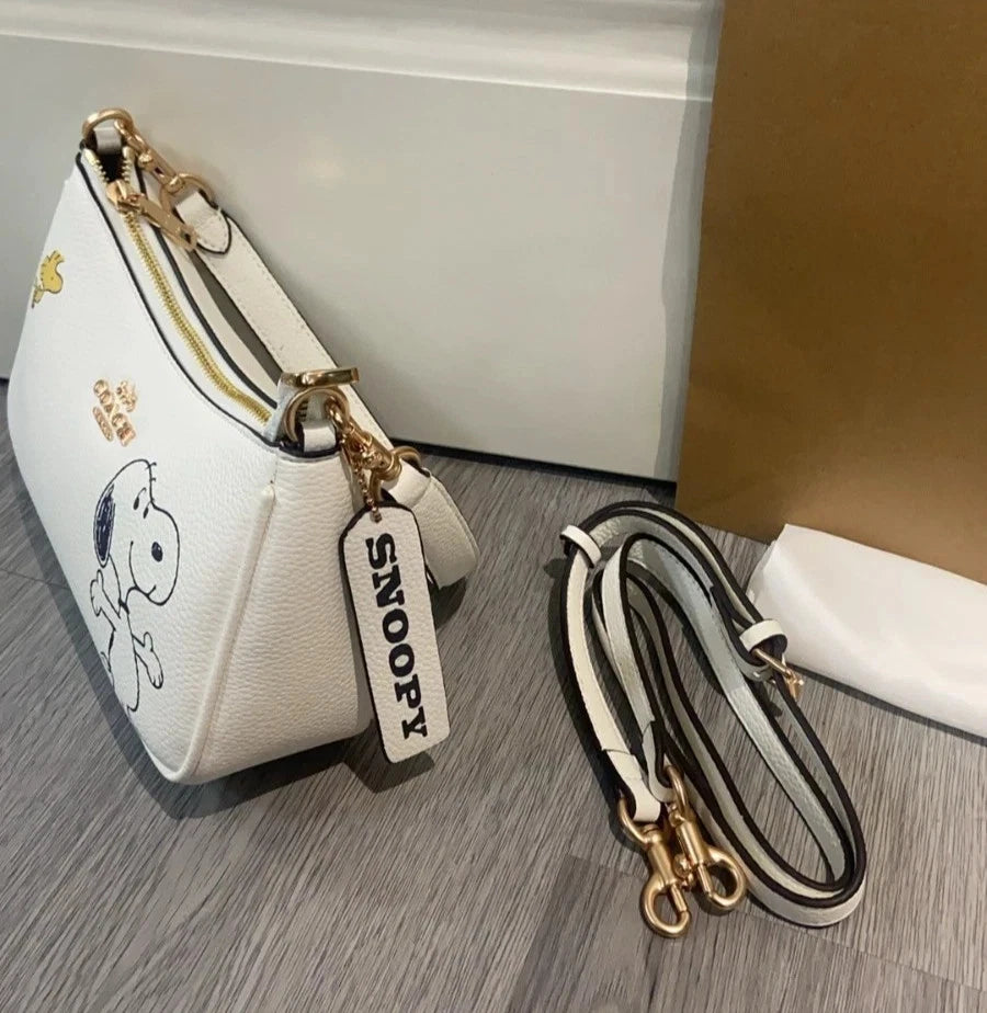 COACH x PEANUTS Teri Shoulder Bag Snoopy Chalk Multi CBJ76 Outlet