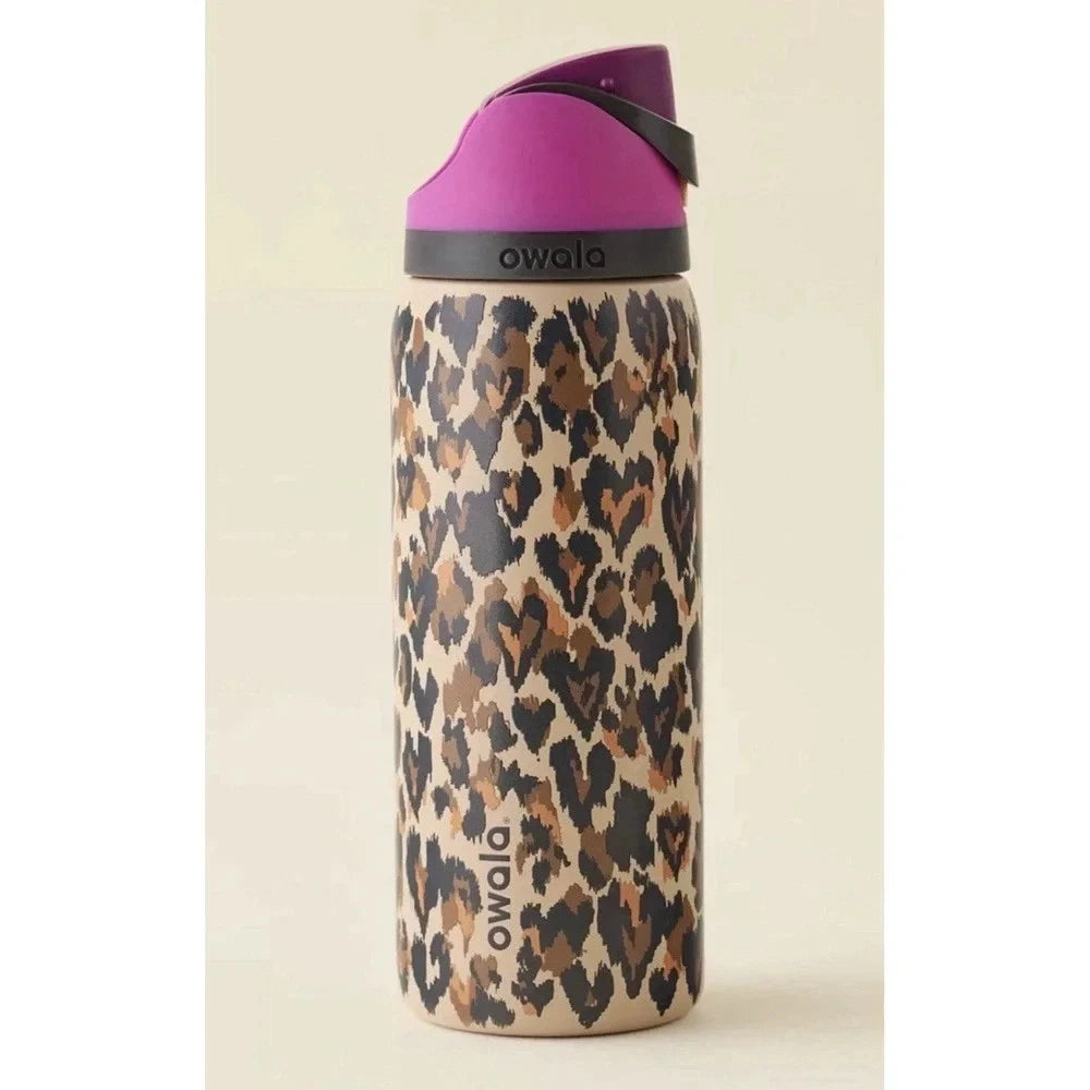 New Owala "Wild at Heart" 32oz Free Sip Limited Edition UO Cheetah Leopard Print
