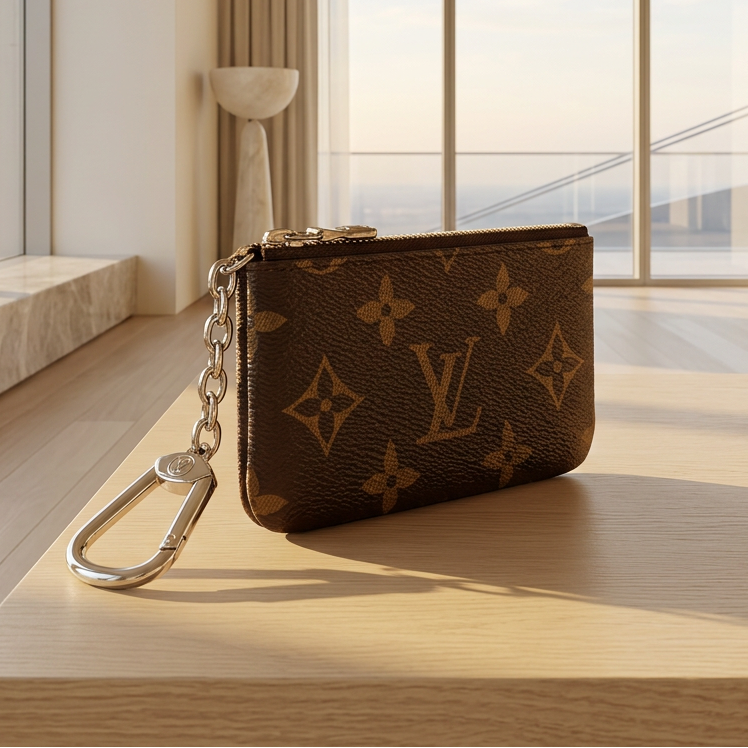 Louis Vuitton Monogram Pochette Cles Wallet Coin Purse/ Key Pouch Vintage