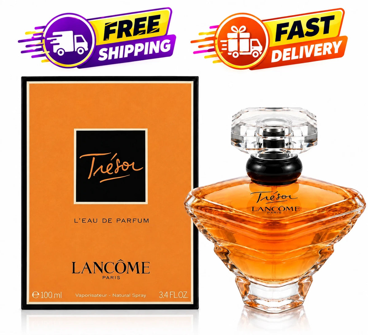 New Tresor by Lancome L'Eau De Parfum Spray for Women 3.4oz New Sealed In Box