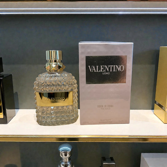 Valentino Uomo Born In Roma The Gold 3.4oz Eau De Toilette Men New Original Box