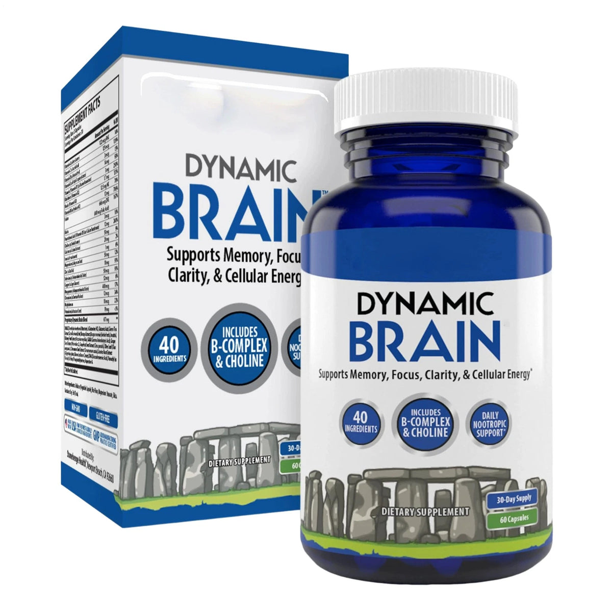 Dynamic Brain Supplement – Focus, Memory & Clarity Support, 60 Capsules