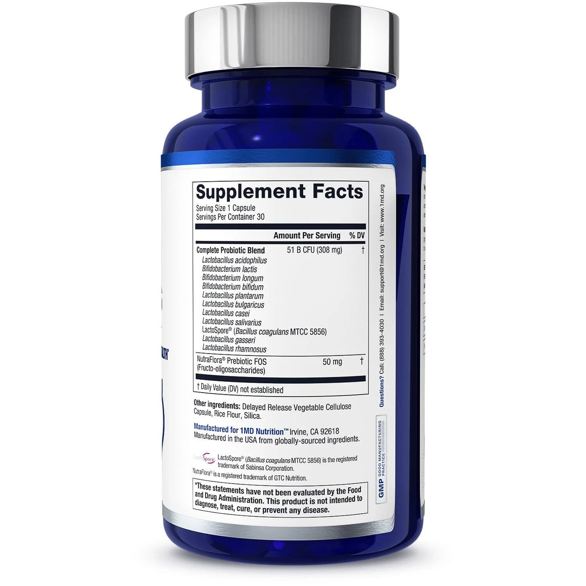 1MD Complete Probiotics Platinum Dietary Supplement Capsule - 30 Count