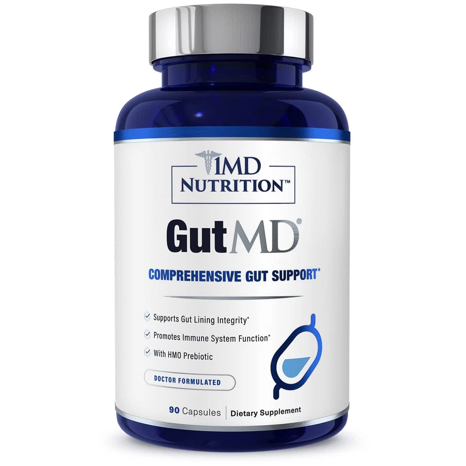 1MD Nutrition GutMD LGlutamine Capsules w/Prebiotic for Gut Health L Glutam...