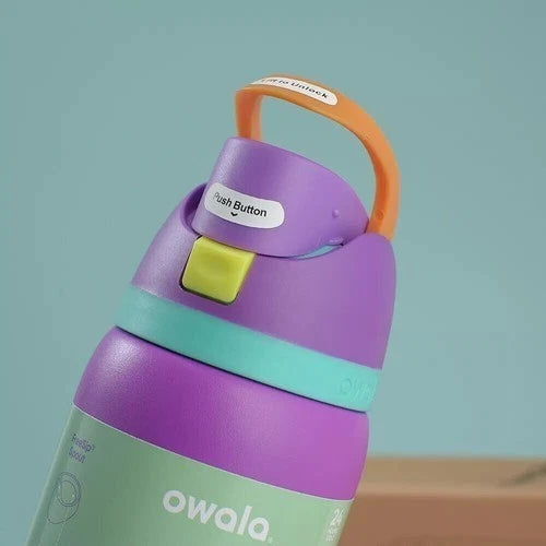 32oz InsulatedOwalaWater Bottle Drinking Exclusive Tied Flip Top FreeSip Bow