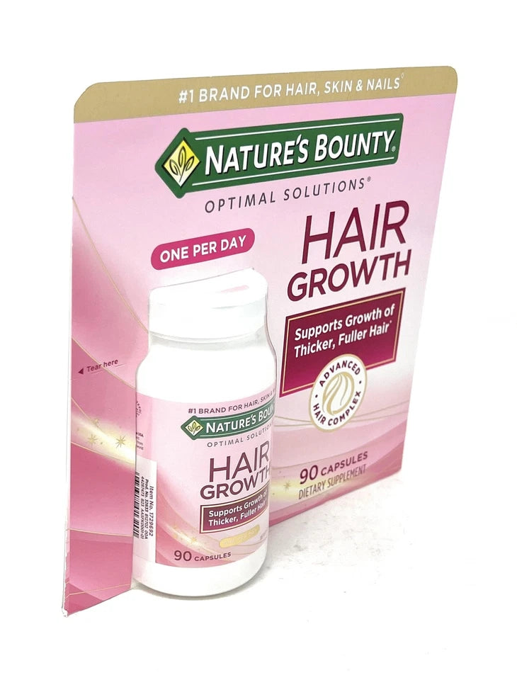 Nature's Bounty Hair Growth Supplement, 1 Per Day, Clinically Shown to Support