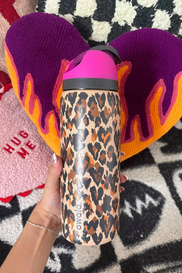 New Owala "Wild at Heart" 32oz Free Sip Limited Edition UO Cheetah Leopard Print