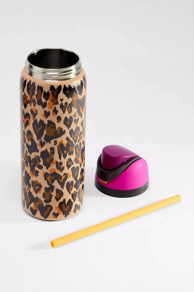 New Owala "Wild at Heart" 32oz Free Sip Limited Edition UO Cheetah Leopard Print