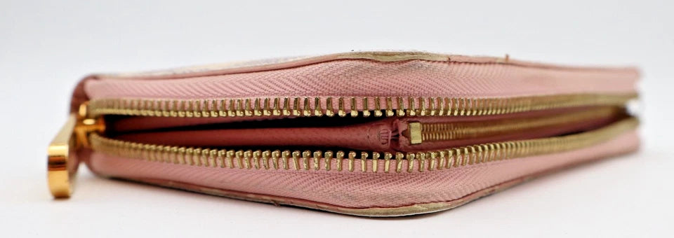 Louis Vuitton Zippy Wallet Damier Azur White Canvas Long Zip Around Wallet