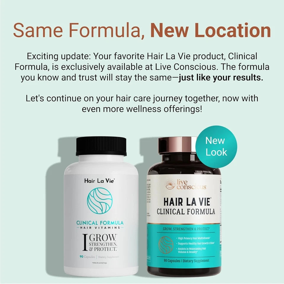 Hair La Vie Clinical Formula Hair Vitamins for Hair Regrowth, 90 Caps
