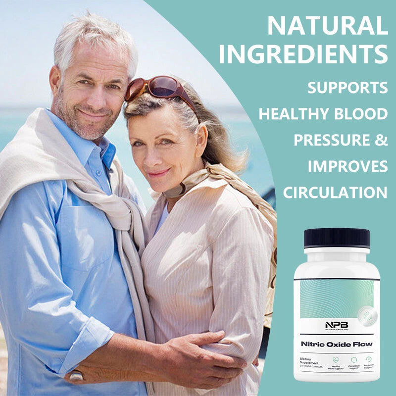 Nitric Oxide Flow Supplement Heart Health Blood Circulation Exercise 60 Capsule
