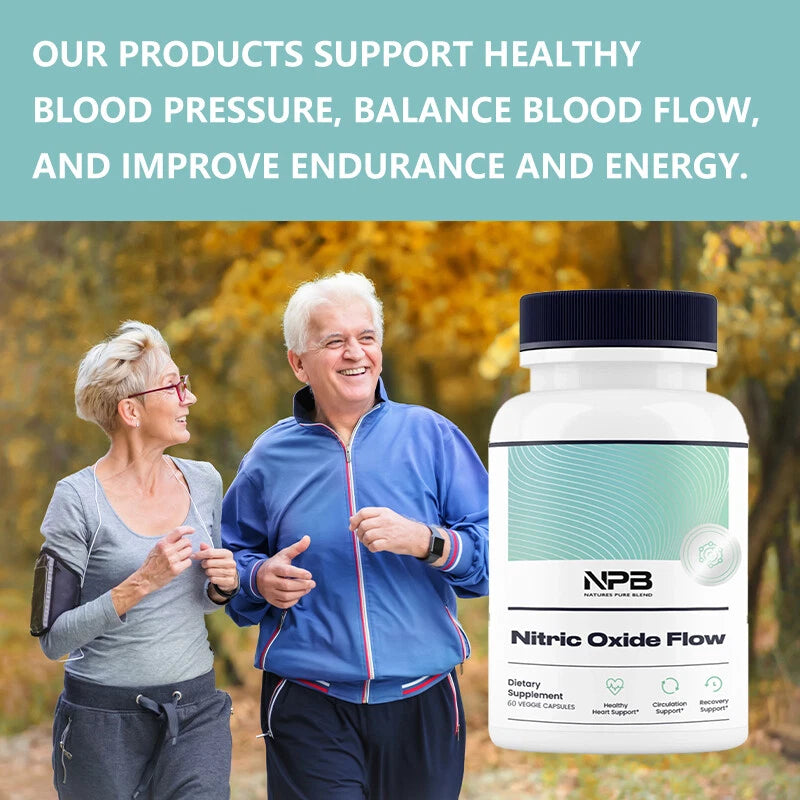 Nitric Oxide Flow Supplement Heart Health Blood Circulation Exercise 60 Capsule