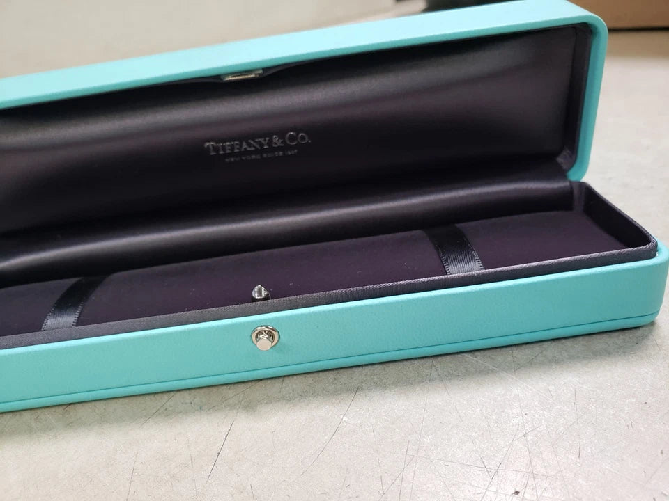 Tiffany & Co. Engagement Blue Leather Bracelet Empty Box Case