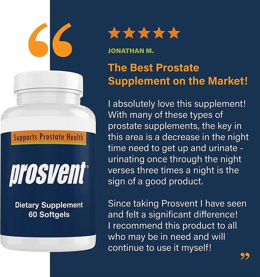 Prosvent Prostate Supplement for Men with Clinically Effective Beta Sitosterol