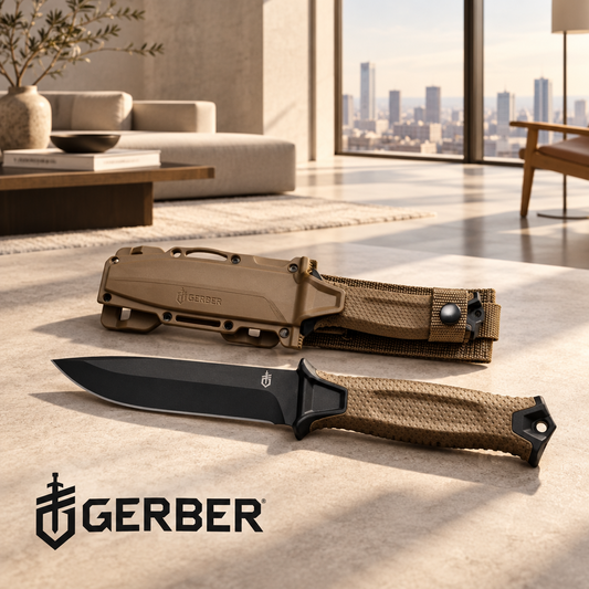 Gerber StrongArm Fixed Blade Knife Plain Edge - Coyote Brown