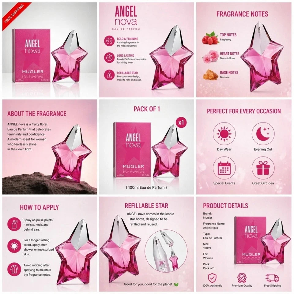 Thierry Mugler Angel Nova 3.3 fl oz Women's Eau de Parfum New In Box