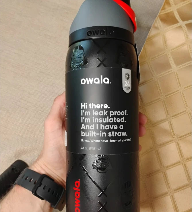 Star Wars Owala Special Edition 32oz FreeSip Insulated Steel Water Bottle Darth