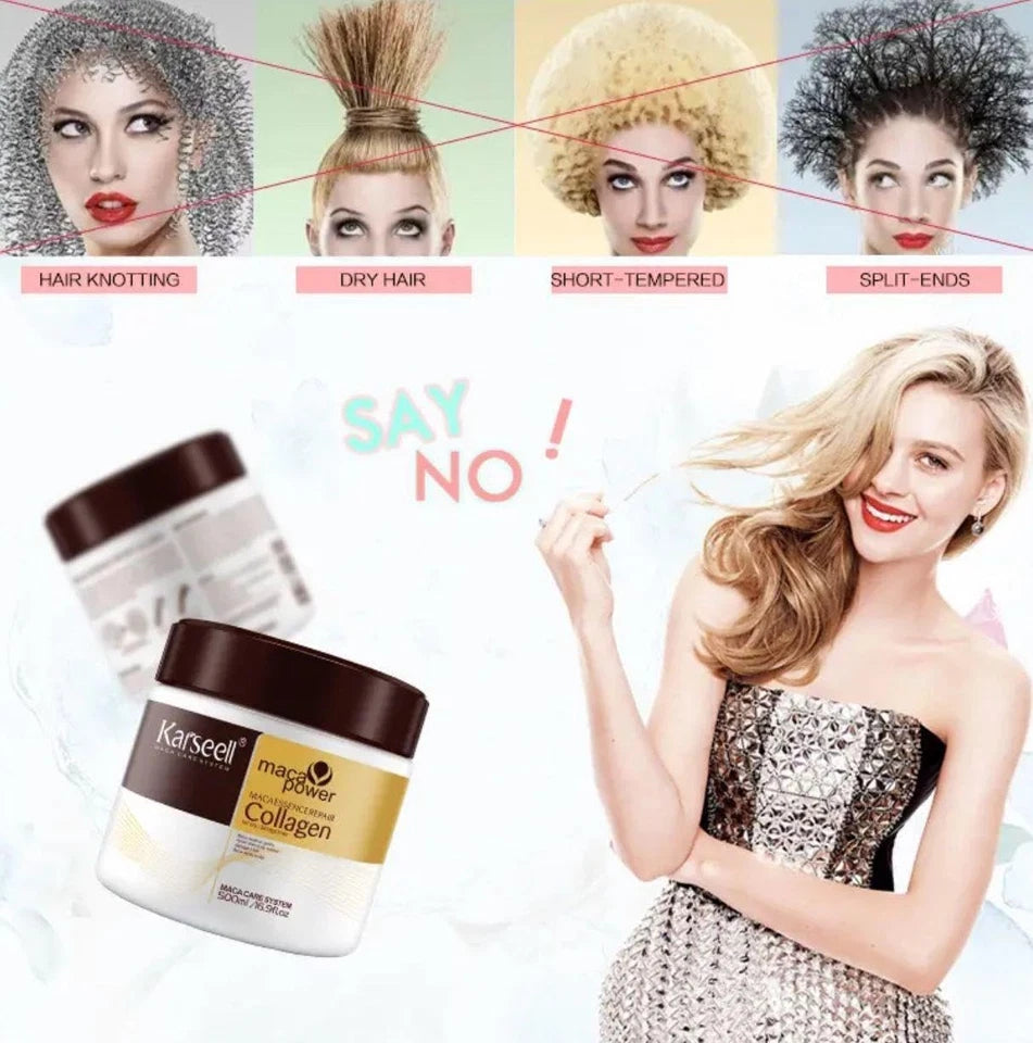 Karseell Hair Repair Mask Argan Mascarilla Conditioning Collagen Keratin Damage