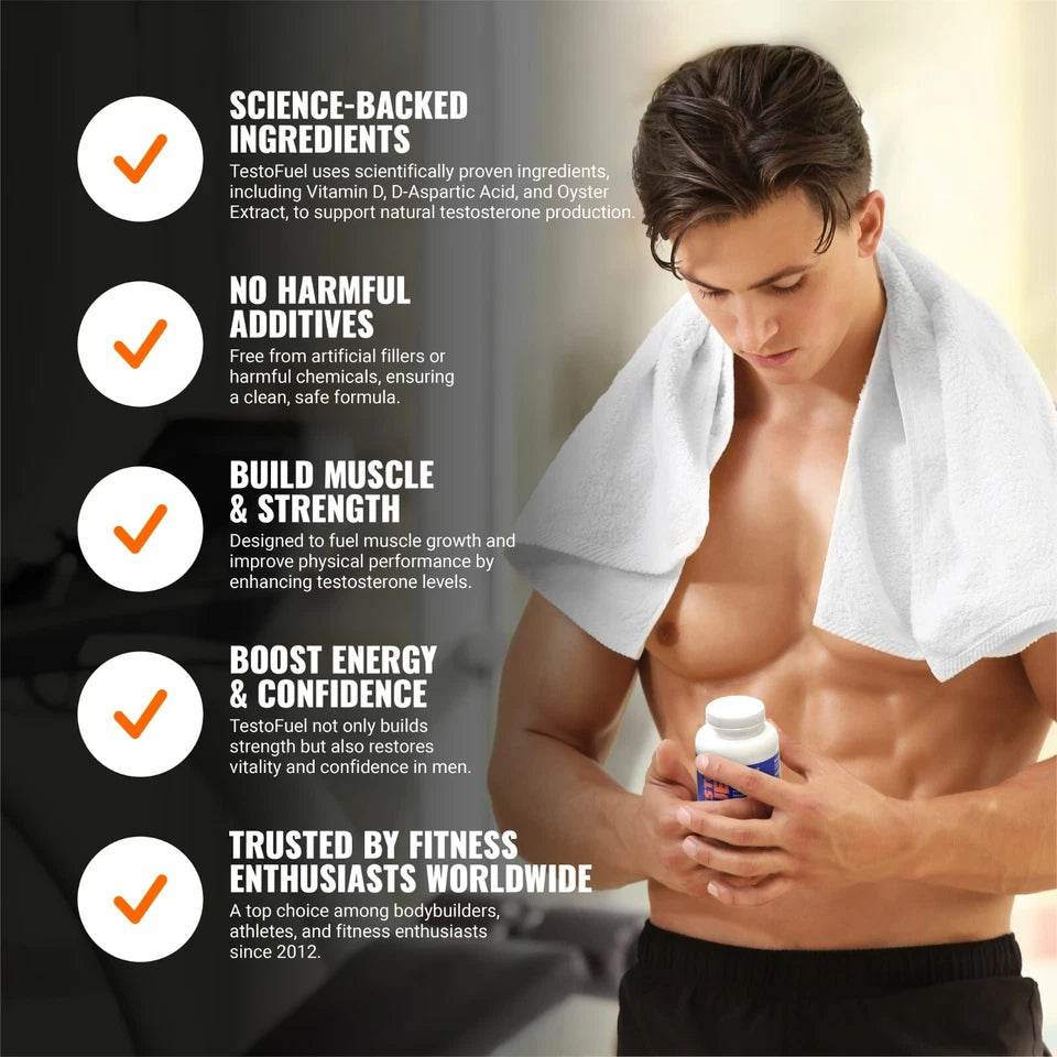 TestoFuel - #1 Best Testosterone Supplement - Testosterone Booster for Men