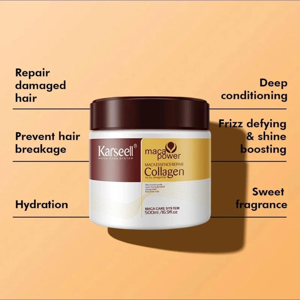 Karseell Hair Repair Mask Argan Mascarilla Conditioning Collagen Keratin Damage