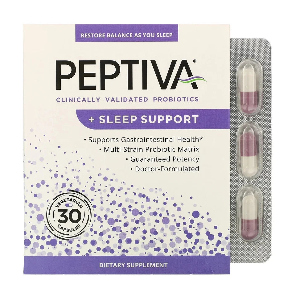 Peptiva 26 Billion Multi-Strain Probiotic and Sleep Support 30 Capsules 03/2027